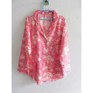 Casual Women Pajama Set Floral Printed 100% Cotton Long Sleeve Button Shirt and <b>Pants</b> Soft Comfortable Summer Nightwear - Product Image 3