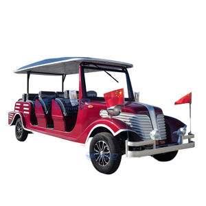 Voiture Utilitaire de Luxe Vintage Électrique Classique Rouge pour Attractions Touristiques - Product Image 1