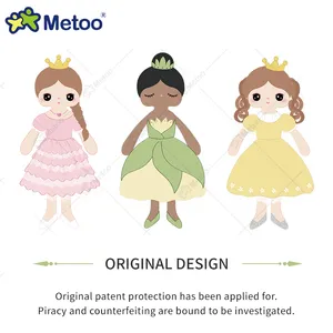 Boneca Metoo orijinal yeni prenses peluş şekil oyuncaklar siyah peluş bebekler sevimli çocuk oyuncakları isteğe özel peluş oyuncak üretici çok renkler