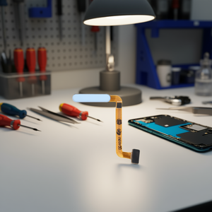 Cable flexible del botón de encendido con lector de huellas dactilares para Samsung Galaxy A23 4G 2022 A235F Azul - Product Image 3