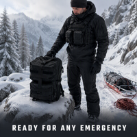 Sac à dos tactique camouflage 60L avec système Molle et sangles pour la survie et la préparation aux situations d'urgence