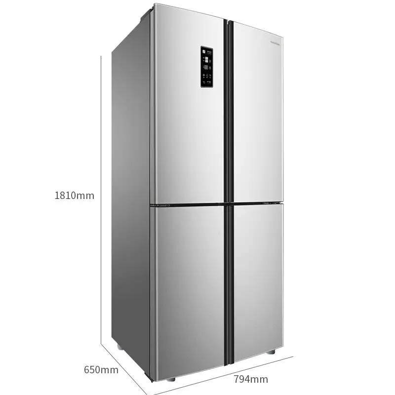 Réfrigérateur à onduleur à portes croisées de 426 litres, refroidi par air, sans gel, réfrigérateur intégré