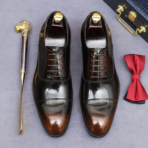 Zapatos Oxford de Cuero Genuino para Hombre, Estilo Italiano, de Lujo, Formales, para Oficina, con Cordones, Hechos a Mano, Antideslizantes - Product Image 5