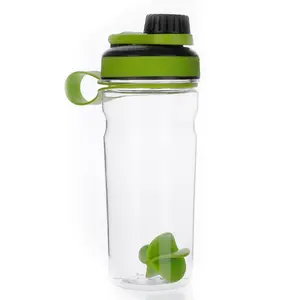 Botella FX sin BPA, botella espacial de plástico de Color verde, botella de agua para ciclismo, bicicleta con agitador de bolas de mezcla de plástico