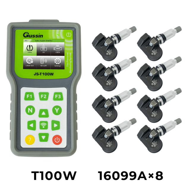 New Gussin Universal TPMS Sensor Tool with 8 Sensors 315/433MHz Frequency Full OBD Functions & Copy ECU ID
