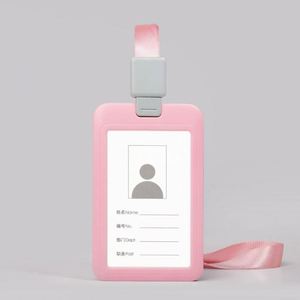 Vertical Plastic Candy Color <b>Id</b> Card <b>Holder</b> with Lanyard Office Schools Identity Badge <b>Holder</b> - Product Image 6