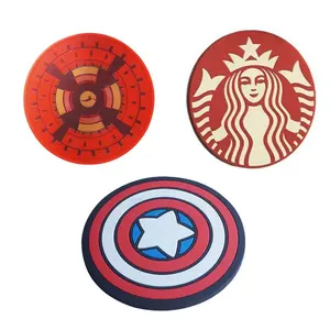 Pvc Coaster Factory Custom Color Pattern 3D Custom Silicone Coffee Tea Cup Coasters Rubber Silicone Coasters For Drinks