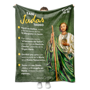 Mantas de Franela Personalizadas al por Mayor con Estampado de San Judas Tadeo, Mantas de Poliéster Cálidas y Suaves para Sofá, Mantas Pequeñas de Terciopelo - Product Image 6