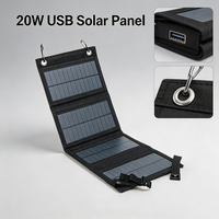 Panneau solaire pliable USB TC 30W Tricell Mono PERC (noir) avec une efficacité de 20 % et une conception légère, certifié RoHS pour le camping