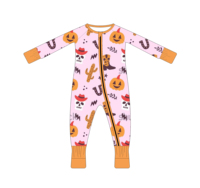 Pyjamas d'Halloween en bambou en gros – Combinaison Zippy – Lots de vêtements pour bébés