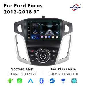 BAIDAYU Autoradio con Schermo Touch da 9 Pollici per Android 13, CarPlay, GPS, WiFi, Cruscotto, Retromarcia, USB, 1 <span class=keywords><strong>Anno</strong></span> di Garanzia, <span class=keywords><strong>Ford</strong></span> <span class=keywords><strong>Focus</strong></span> 2012-2018 - Product Image 2