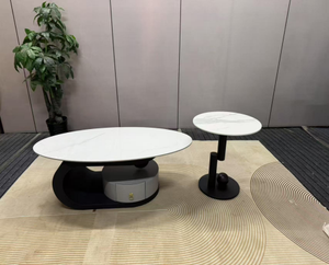 Muebles de hotel modernos, pequeño apartamento, mesa de <span class=keywords><strong>centro</strong></span>, luz superior de mármol, sala de estar de lujo, mesa de <span class=keywords><strong>centro</strong></span> de diseño para el hogar con cajones - Product Image 2