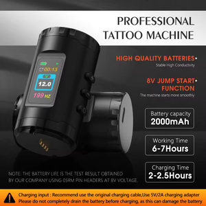 Machine à tatouer sans fil professionnelle Ambition Flash 2400mAh avec <span class=keywords><strong>moteur</strong></span> sans noyau, course de 3,5 mm et poignée de 32 mm/42 mm pour l'art corporel - Product Image 5