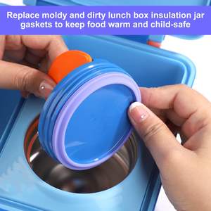 OmieBox porta pranzo <span class=keywords><strong>guarnizione</strong></span> coperchio parti di ricambio per scatole da pranzo per bambini - Product Image 3