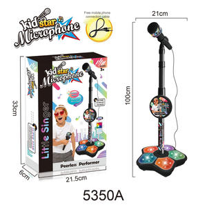 Micrófono de estrella para niños con soporte, Canción de Karaoke, instrumento musical, juguetes de entrenamiento cerebral, juguete educativo, regalo de <span class=keywords><strong>cumpleaños</strong></span> para niña y niño - Product Image 3