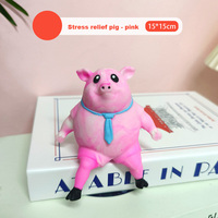 Jouet Squishy Déformable Cochon Fleur Poudrée, Poupée Cochon Anti-Stress Lala, Jouet Musical à Presser pour Enfants et Adultes