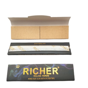 Rolling Paper Booklet Custom King Size 13gsm Slow Burn Unbleached OEM Private Label Factory Direct Wholesale Certificated Free - Product Image 5
