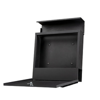 Outdoor Metall Mailbox Moderne schwarz plattierte Wand verriegelung Briefkasten mit Schlüsseln Home Dekorative Zeitungs halter