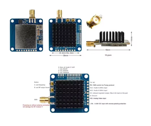 Émetteur vidéo 1.2GHz 1.3GHz 2W VTX-1G3TE 2000mW <span class=keywords><strong>9CH</strong></span> avec contrôle de tramp pour drones unisexes FPV longue portée VTX-1G3TE de jouets en métal - Product Image 6