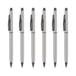 ปากกาลูกลื่นโลหะหรูหราแบบหมุนได้ สลิม พร้อมโลโก้สั่งทำ สำหรับโรงแรมและสำนักงาน - Product Image 1