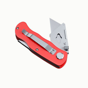 Couteau utilitaire pliable Wokwell avec 5 lames (18 mm) en acier, manche en ABS, logo personnalisé - plusieurs couleurs pour la découpe de carton/boîte en plastique - Product Image 6