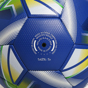 Conception personnalisée ballons de football en PVC souple de 3.5mm football économique bleu couleur vive ballon de football en PVC taille 5 4 3 - Product Image 6