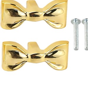 Butterfly Shape <b>Gold</b> Zinc Alloy Drawer Handle Contemporary Design Easy Installation Furniture <b>Knob</b> for <b>Cabinet</b> Wardrobe Bedside - Product Image 5