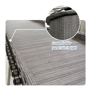 Cinta Transportadora Espiral de Acero Inoxidable de Grado Alimenticio, Cadena de Malla Balanceada Compuesta Simple para Transporte de Botellas de Alimentos, Flexible - Product Image 3