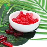 Capsules vides colorées YS, capsules vides rouges taille 0 1 2, capsules de gélatine vides