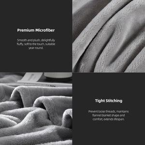 Chất Lượng Tốt Mịn Sang Trọng Phòng Khách Lông Cừu Chăn Mềm Polyester Flannel Ném - Product Image 3