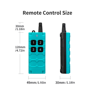 Interrupteur sans fil 4 canaux AC100-240V en plastique avec télécommande 433MHz, récepteur à connexion rapide, portée 100m pour moteur, pompe, barrière, portail, ascenseur - Product Image 5