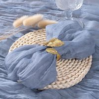 Serviette en gaze balinaise en tissu plissé de style bohème serviette de décoration de table de fête de mariage