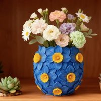 Moules en silicone multi-formes pour planteurs en gypse et béton, moule à pot de fleurs en ciment fait main pour la décoration de la maison