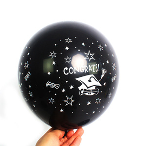 Globo de Látex Negro de 12 Pulgadas y 3g para Graduación, Celebración de Cumpleaños, Decoración Festiva - Product Image 5