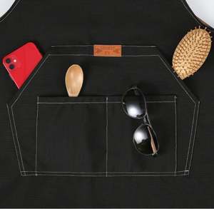 Wholesale Custom Durable Cotton Bib Washed Canvas Chef <b>Barista</b> Garden Cooking Restaurant BBQ <b>Apron</b> for Men - Product Image 6