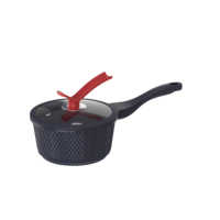 Induktionsgeeignetes Antihaft-Kochgeschirr-Set mit 20cm Milchtopf, 24/28cm Kochtöpfen & Bratpfanne