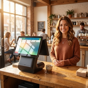 WUXIN Dual-Screen-Kassensystem mit Windows & iOS-Unterstützung für Einzelhandel & Gastronomie, 15,6 Zoll Vollbild-Android 14 Kassensystem - Product Image 1