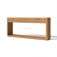 Meuble de salon moderne et luxueux FERLY, console d'entrée en bois avec tiroirs, console en bois massif, longue et étroite