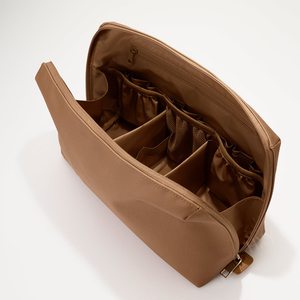 Grande trousse de toilette imperméable, sac à maquillage avec porte-pinceaux élastique, séparateurs personnalisés, <span class=keywords><strong>pochette</strong></span> transparente pour le voyage, rangement des produits de soin de la peau et des articles de toilette - Product Image 6