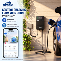 Chargeur domestique pour véhicules électriques allemand 14a EnWG Ready 7,2 kW 32A Type 2 avec contrôle par application Wi-Fi et écran tactile