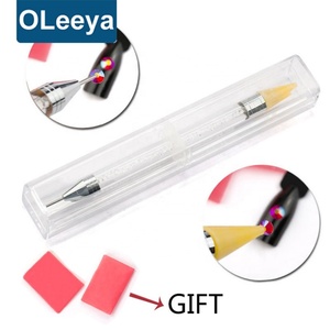 Crayon à double embout pour nail art, avec embouts en cire pour ramasser les strass, et emballage en boîte métallique, vente en gros - Product Image 4