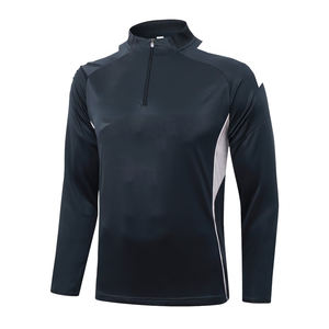 Clubs de football et basketball personnalisésSportswear HomeReal Club Uniformes de football, vestes hautes, vêtements de sport à demi-fermeture éclair - Product Image 5