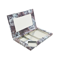 Palette cosmétique vide avec compartiments coulissants en métal, organiseur de maquillage portable en métal pour fards à paupières, blush, poudre compacte