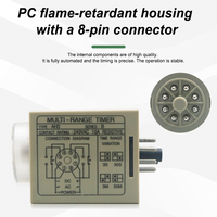 Relais temporisé à retardement scellé DC12V 24V AH3-B avec réinitialisation automatique de 0,1s à 24h pour l'automatisation industrielle