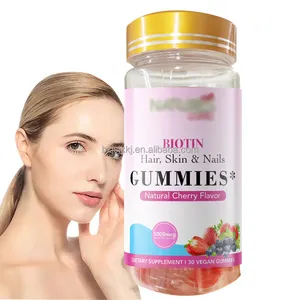 OEM Supplement Biotin Gummies for Healthy Hair Skin Nails Vitamins for Women Men Kids Hair