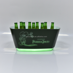 Grand seau à glace en acrylique de luxe de 16 L avec éclairage LED, grande capacité, logo personnalisé, refroidisseur de bouteilles pour discothèque, bar, salon, événements festifs - Product Image 3