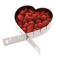 Accessoires de pâtisserie pour la cuisine, moule à gâteau en acier inoxydable, taille réglable, extensible, pour décorer les gâteaux, moule à mousse, moule à gâteau