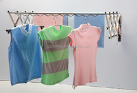 Séchoir à linge mural rétractable en acier inoxydable personnalisé en usine, à double niveau, pliable, avec une capacité de 20 kg