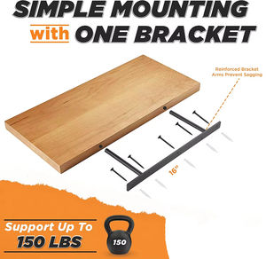 Op Maat Gemaakte Ijzeren Drijvende Plank Beugel Roestvrijstalen Blinde Plank Ondersteunt Met Verborgen Ontwerp Voor Badkamer Beddengoed Gereedschap Garage - Product Image 2