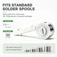 Distributeur de soudure RECOIL IH-SPW, alimentation manuelle, compatible avec des fils de 0,5 à 1,2 mm et des bobines de 50 à 500 g, réglable gauche/droite (noir)